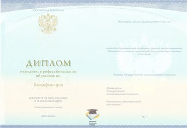 Диплом Уссурийского колледжа технологии и управления СпецБланк 2014-2020 годов